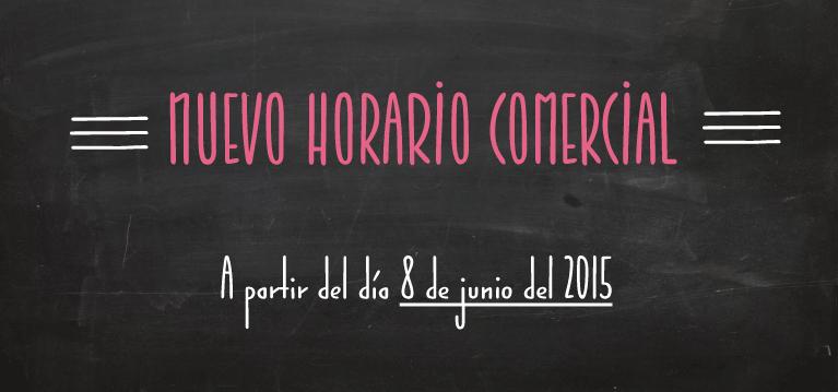 Nuevo Horario comercial a partir del 8 de junio