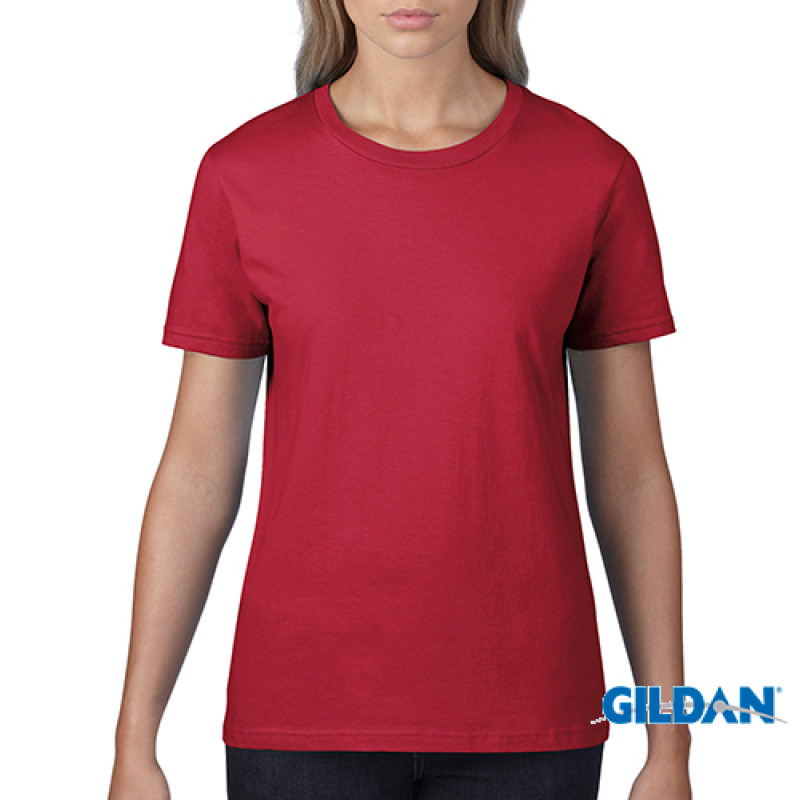 Gildan para mujer Premium Algodón Ringspun Camiseta 4100L